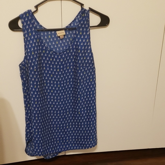 Merona Tops - 2 for $10/ Blue Spring Tank with Sailboat Print